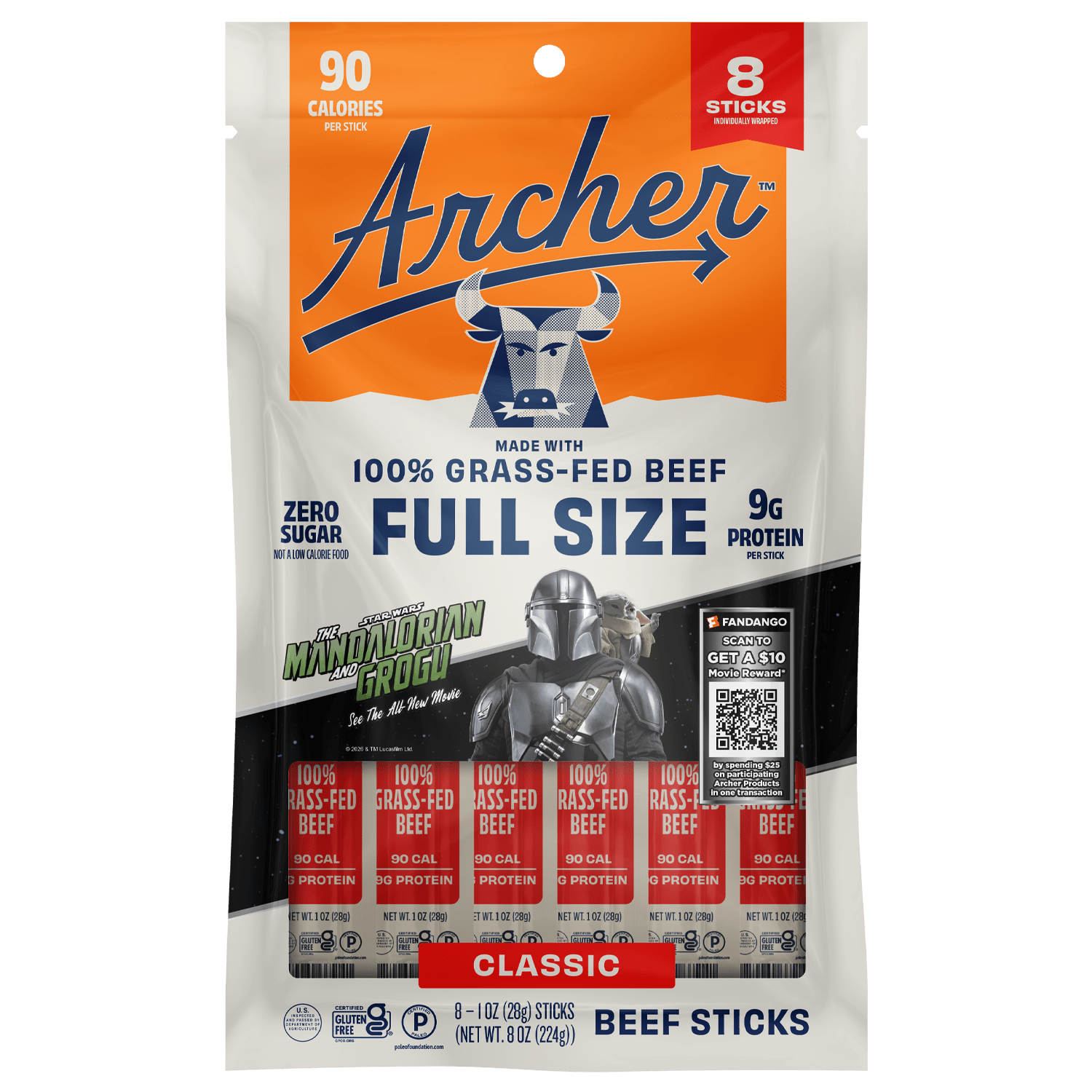 Classic Beef Stick – Archer Jerky