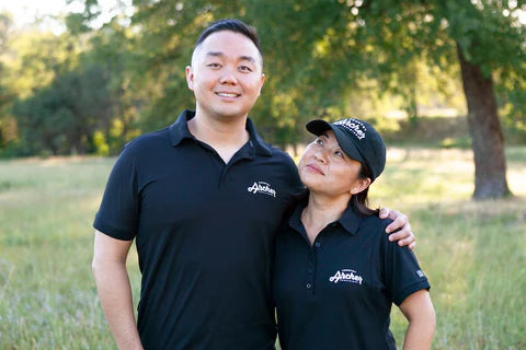 Eugene Kang with co-founder and aunt Susan Kang.