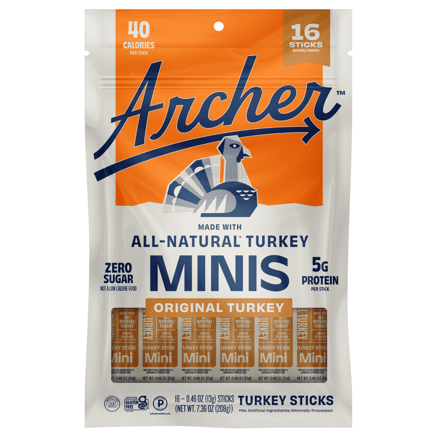 Archer Original Turkey Mini Sticks front of package