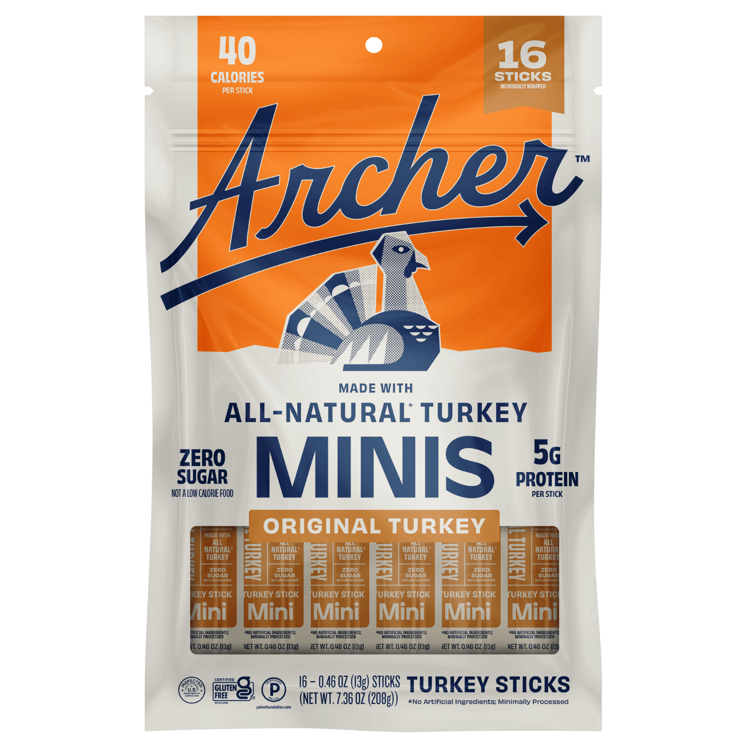 Archer Original Turkey Mini Sticks front of package