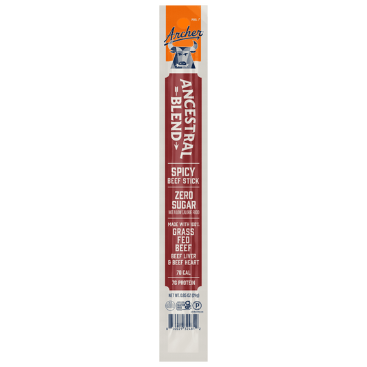 Archer 1 ounce Spicy Ancestral Beef Stick front of package