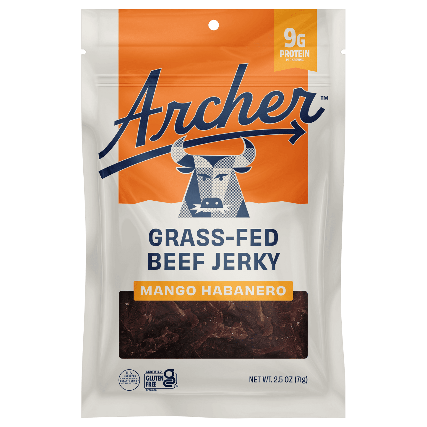 Archer Mango Habanero Beef Jerky front of package