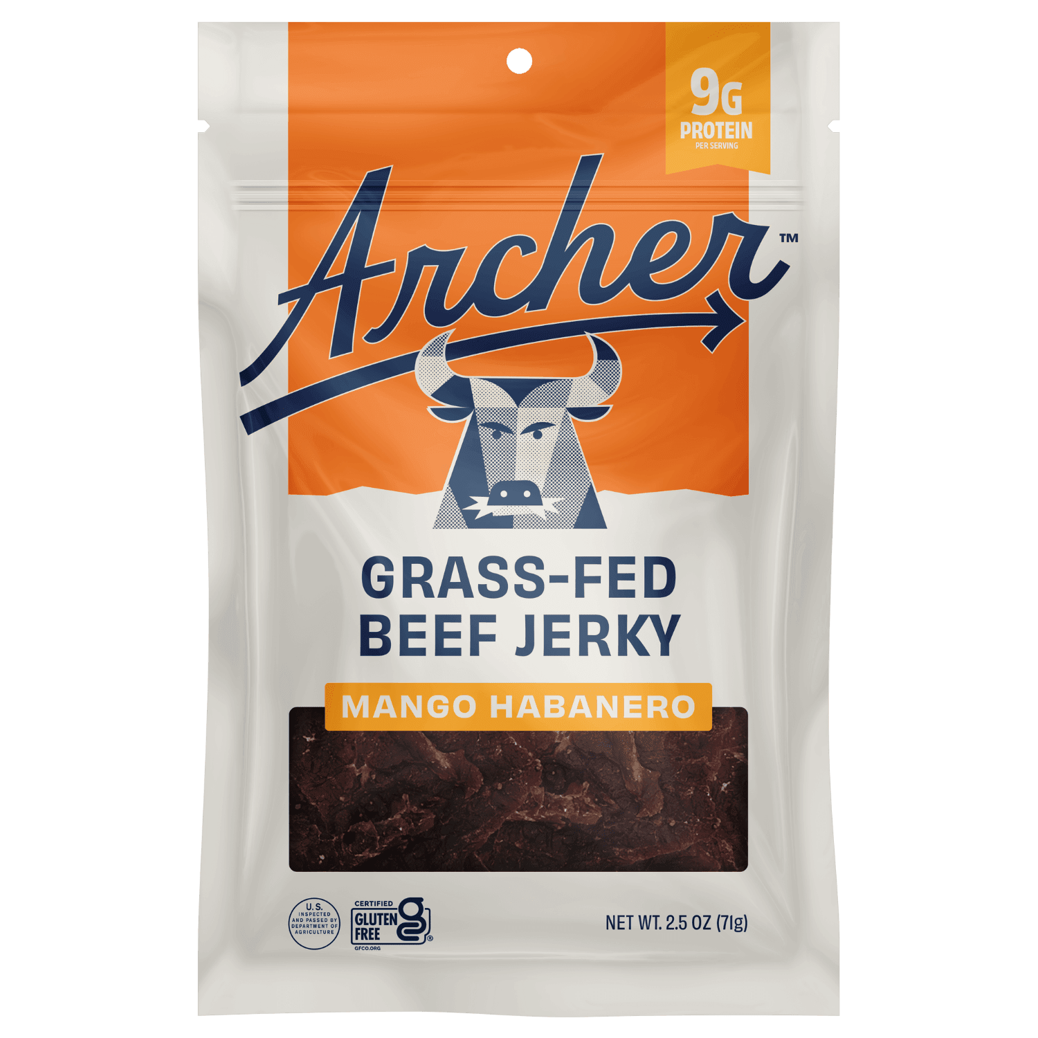 Archer Mango Habanero Beef Jerky front of package