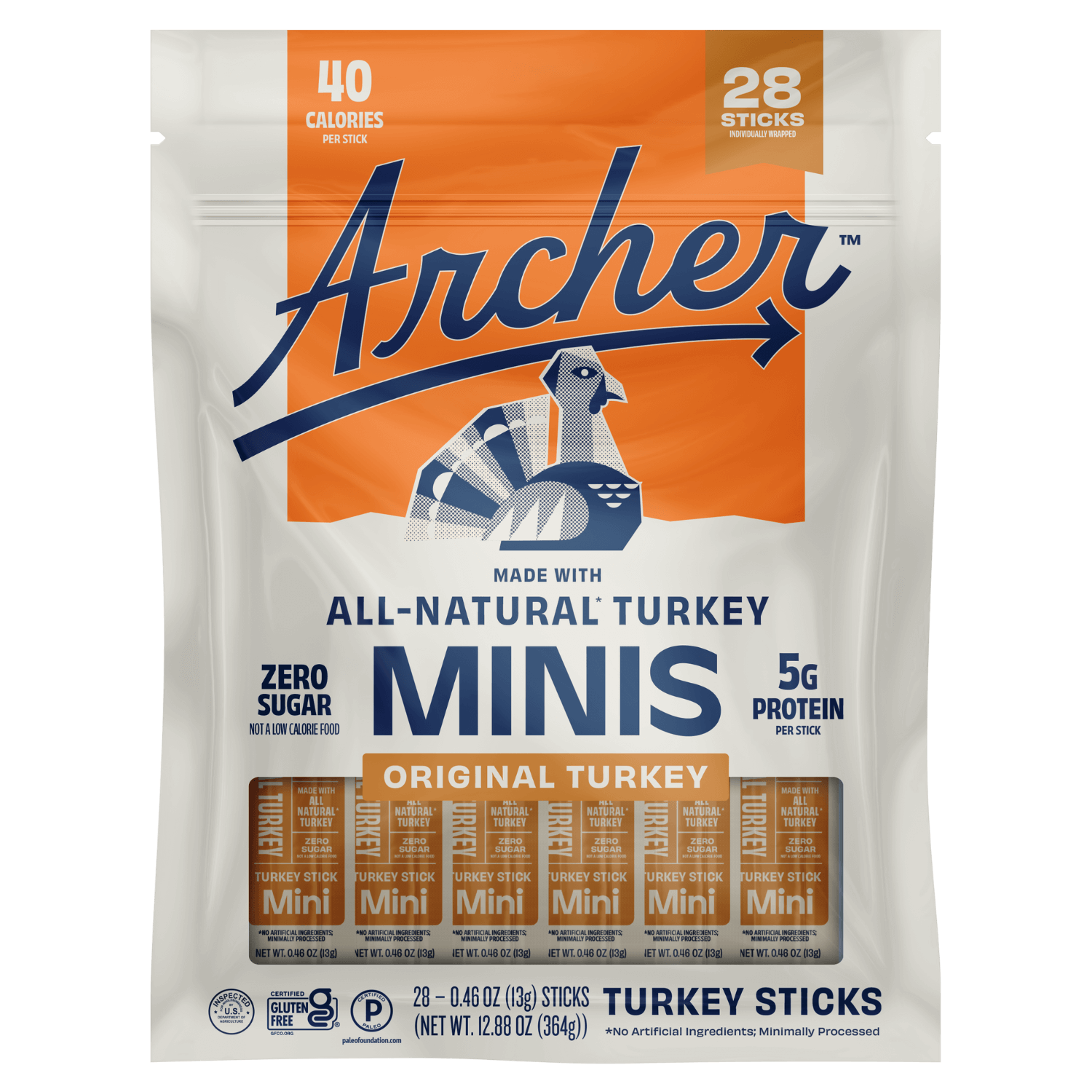 Archer 28 count Original Turkey Mini Sticks front of package