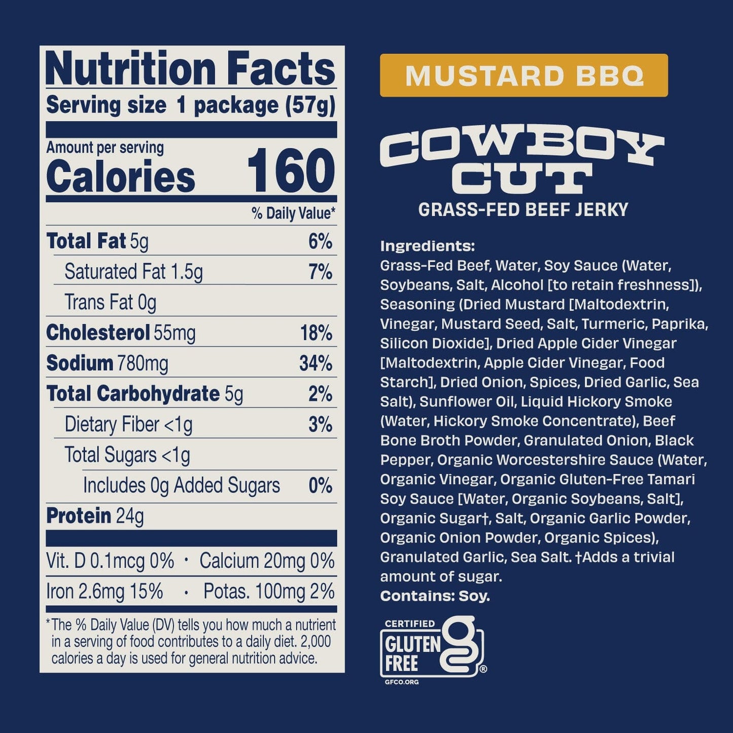 Cowboy Cut Mustard BBQ Beef Jerky